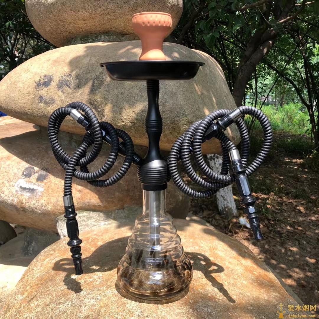 中号双管锌合金阿拉伯水烟壶黑色现货 中号双管锌合金阿拉伯水烟壶黑色现货